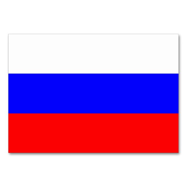 Carte de table patriotique avec Drapeau de Russie (Dos)