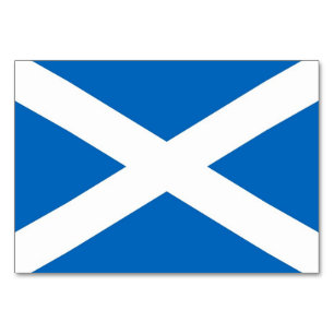 Carte de table patriotique avec Drapeau d'Ecosse