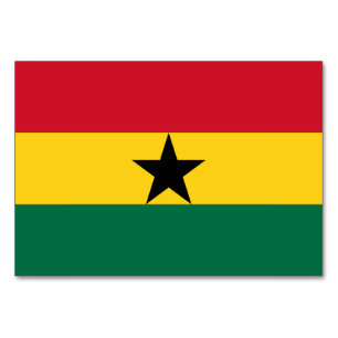 Carte de table patriotique avec drapeau du Ghana