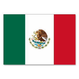 Carte de table patriotique avec drapeau du Mexique