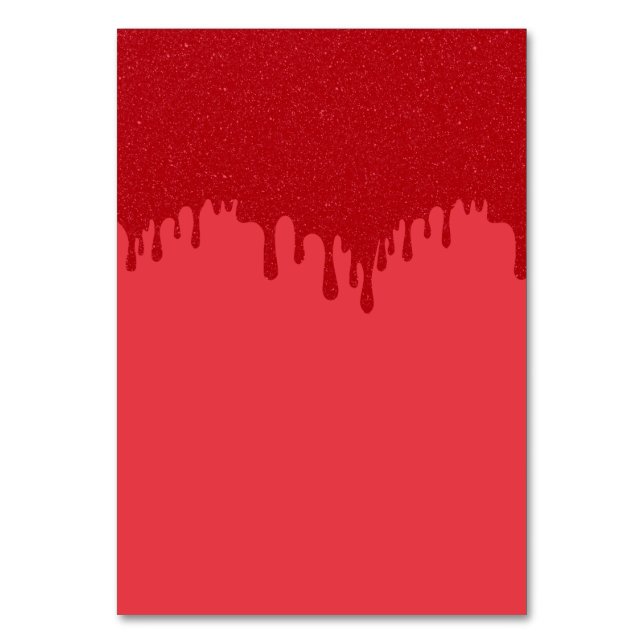Carte de table personnalisée à gouttes rouges – Mo (Par défaut)
