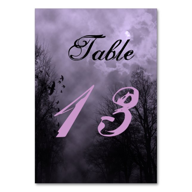 Carte de table personnalisée Sky Purple Mist Hauné (Par défaut)