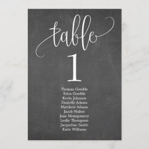 Carte de table Plan de siège Lovely Calligraphy