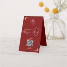 Carte de table pliable avec code QR Ramadan | Menu