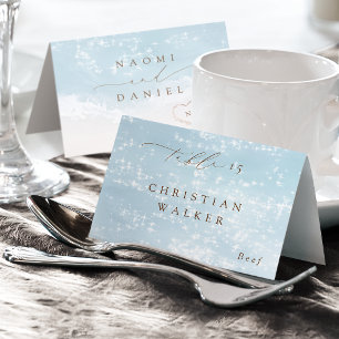 Carte de table pliable Modern Script Hearts Beach