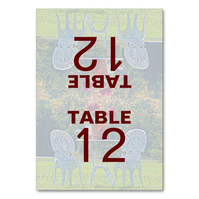 Carte de table pliée Mariage de l'automne Meadow o (Par défaut)