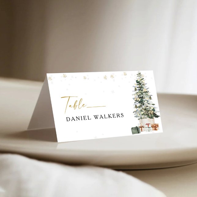 Carte de table pliée pour mariage de Noël avec sap (Créateur téléchargé)