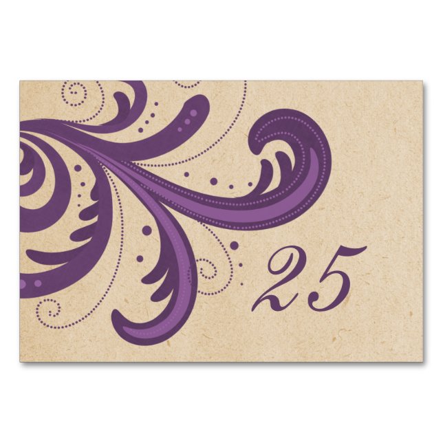 Carte de table Purple Stylish (Devant)