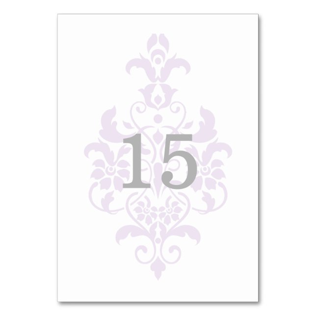 Carte de table Purple Subtil Damask (Par défaut)
