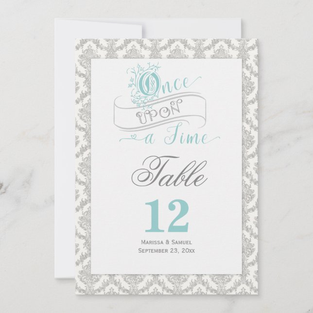 Carte de table recto verso Fairytale Once Upon a T (Devant)