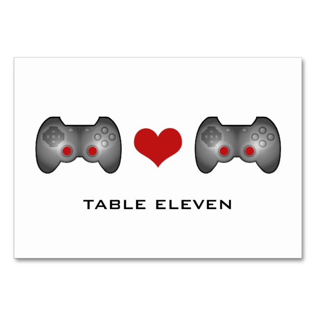 Carte de table Red Cute Gamer (Devant)