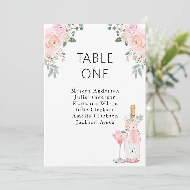 Carte de table Rosé All Day Fête des mariées (Debout devant)