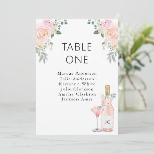 Carte de table Rosé All Day Fête des mariées