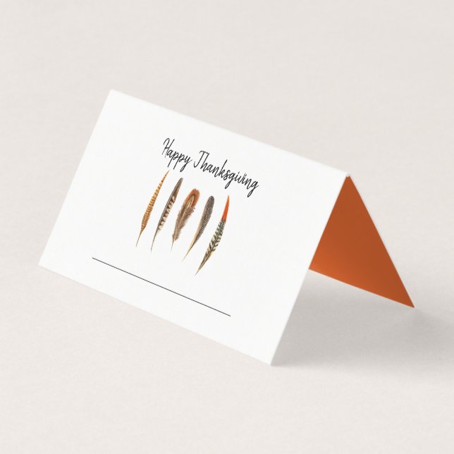 Carte de table rustique à l'aquarelle pour Thanksg (Front)