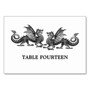 Carte de table Silver Elegant Dragons