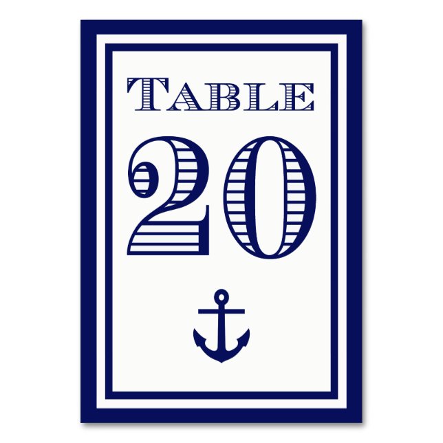 Carte de table simple à encadrement bleu marine av (Par défaut)
