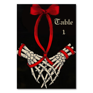 Carte de table Skeleton Tarot Inspiré Handfasted