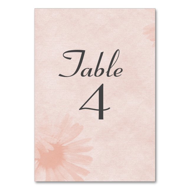 Carte de table Soft Peach Daisy (Par défaut)