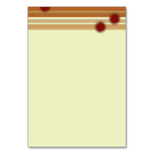 CARTE DE TABLE SPÉCIALE Artiste créé teintes de cr