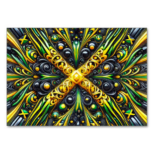 Carte de table spéciale aux couleurs jamaïcaines