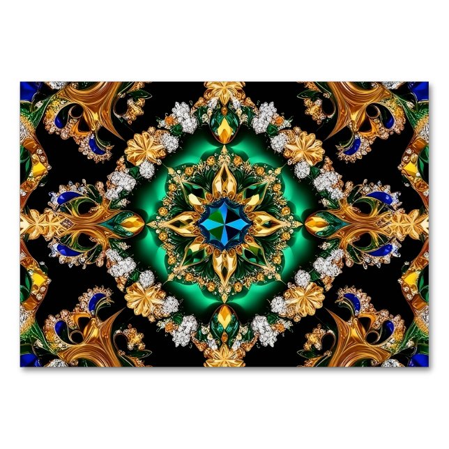 Carte de table spéciale avec couleurs brésiliennes (Devant)