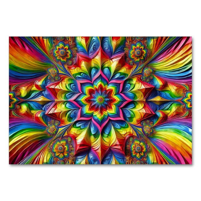 Carte de table spéciale avec LGBTQ Coloris Design (Devant)