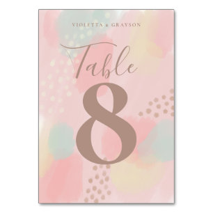 Carte de table Spring Pastel Abstrait Art Mariage