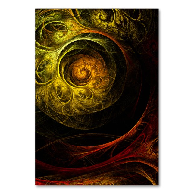 Carte de table Sunrise Floral Rouge Abstrait Art (Par défaut)