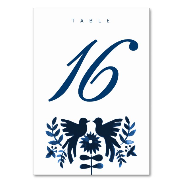 Carte de Table Thème Otomi Mexicain - Nuit (Par défaut)