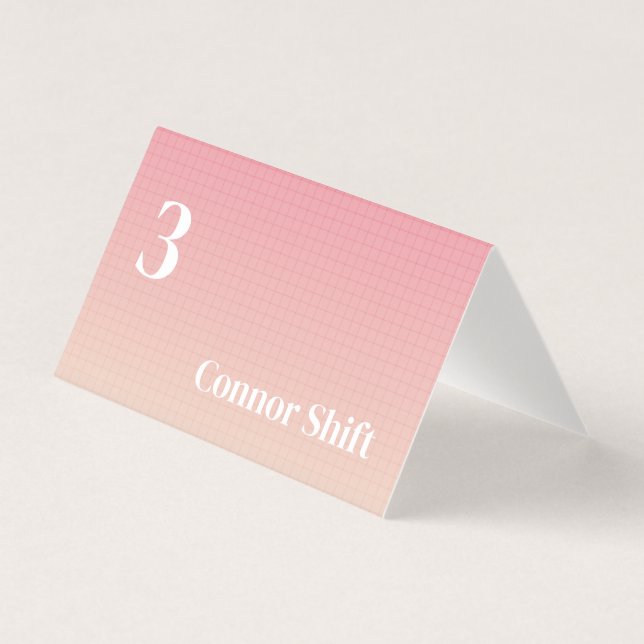 Carte de table vaporwave pour mariage (Front)