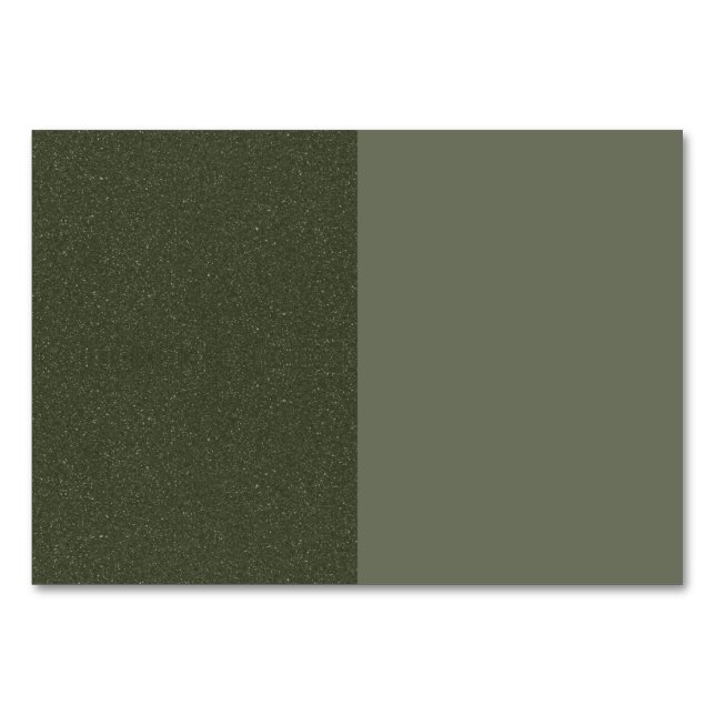 Carte de table vert mousse Two-Tone – Personnalisa (Devant)