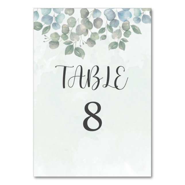 Carte de table vert sauge Eucalyptus (Par défaut)