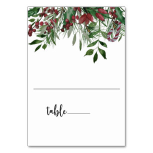 Carte de table verte