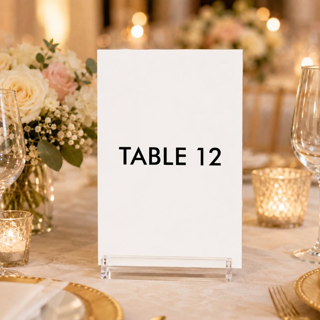 Carte de table verticale 3,5 x 5, Carte de numéro  (Vertical 3.5 x 5 Table Card, Number Card Celebrate)