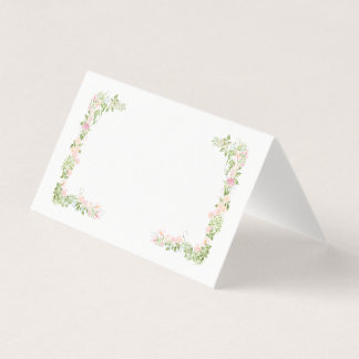 Carte de table vierge élégante florale aquarelle p