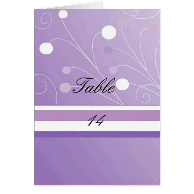 Carte de table violette (Devant)