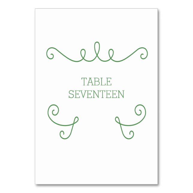 Carte de table Whimsical Flourd Vert (Par défaut)