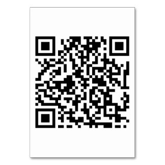Carte de tableau 3,5 po x 5 po avec le code QR de 