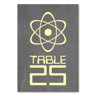 Carte de tableau de tableau atomique jaune
