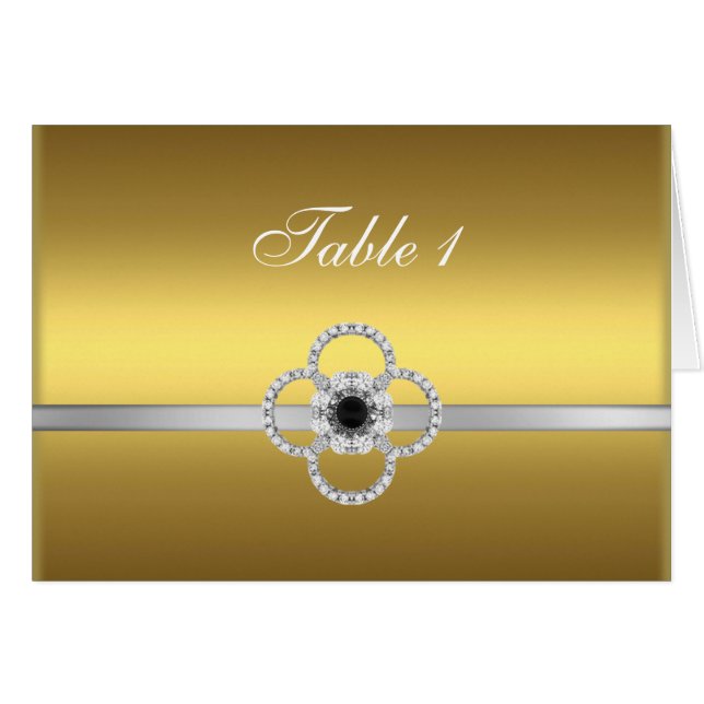 Carte de tableau Gold Silver Diamond Black Jewel 1 (Devant Horizontal)
