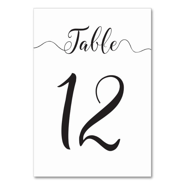Carte de tableau mariage numéro 12 (Par défaut)