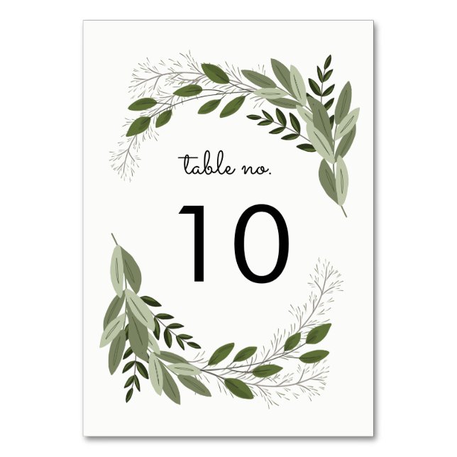 Carte de tableau N° Sprigs mariage (Par défaut)