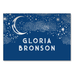 Carte de tableau Starry Nigh Moon individuels Nom 