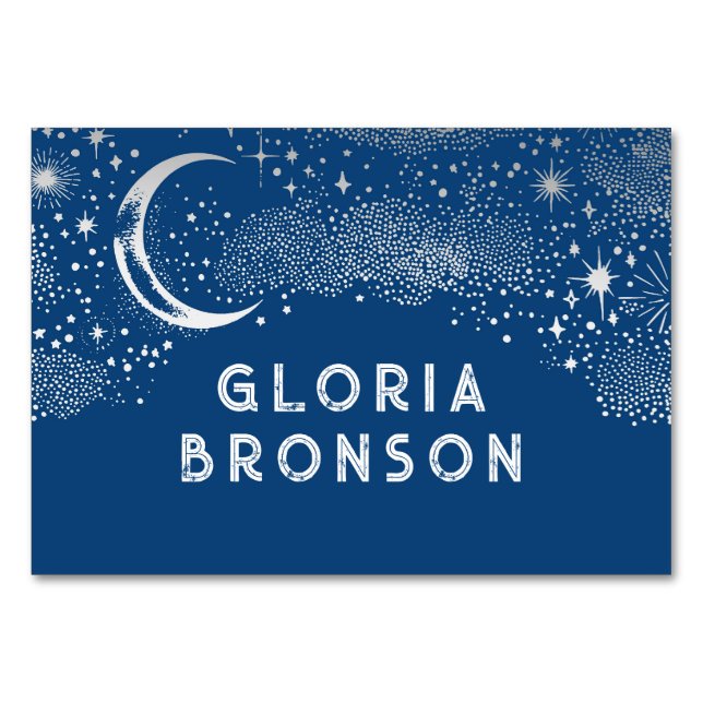 Carte de tableau Starry Nigh Moon individuels Nom  (Devant)