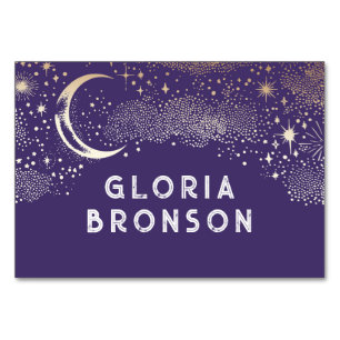 Carte de tableau Starry Nigh Moon individuels Nom 