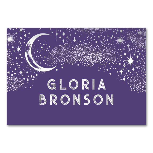 Carte de tableau Starry Nigh Moon individuels Nom  (Devant)