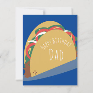 Carte de Taco Joyeux Anniversaire Papa Père Grand-