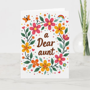 Carte de Tante Florale Douce