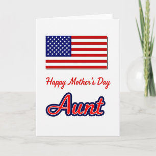 Carte de tante pour la fête des mères patriotique