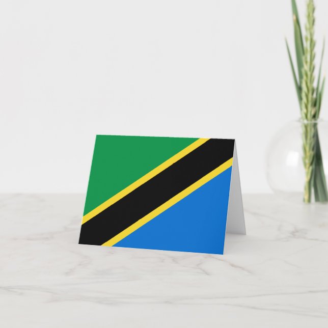 Carte de Tanzanie avec drapeau (Devant)